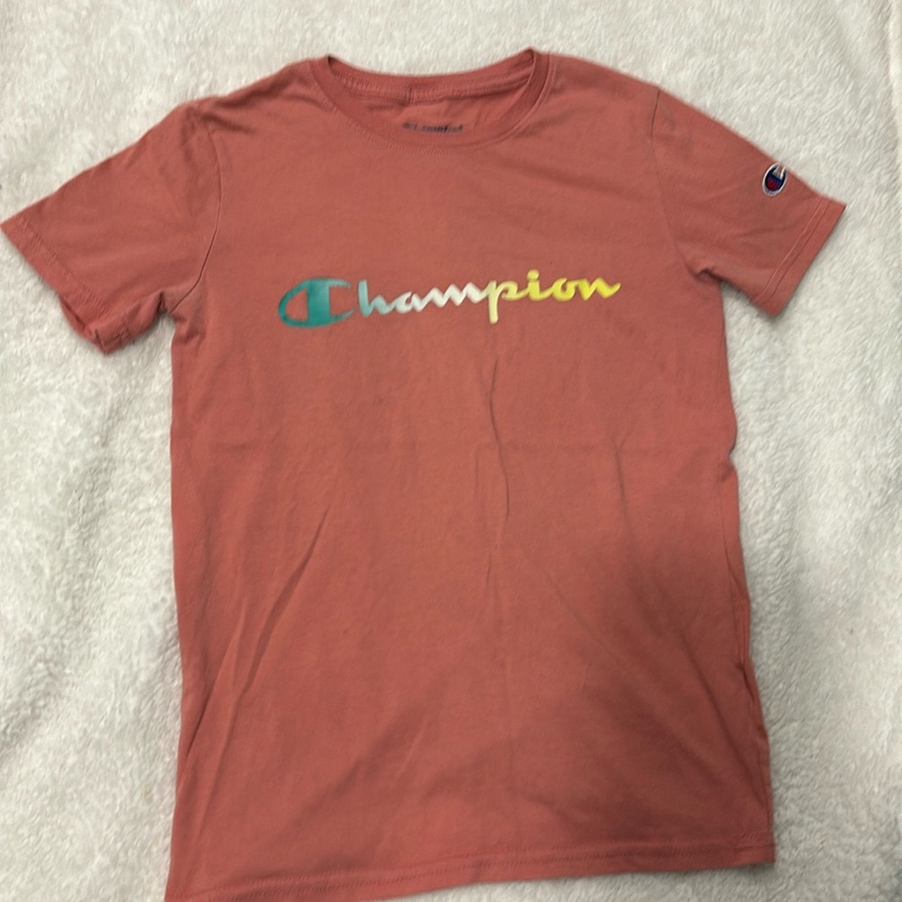 Youth M or women’s XS coral pink champion shirt